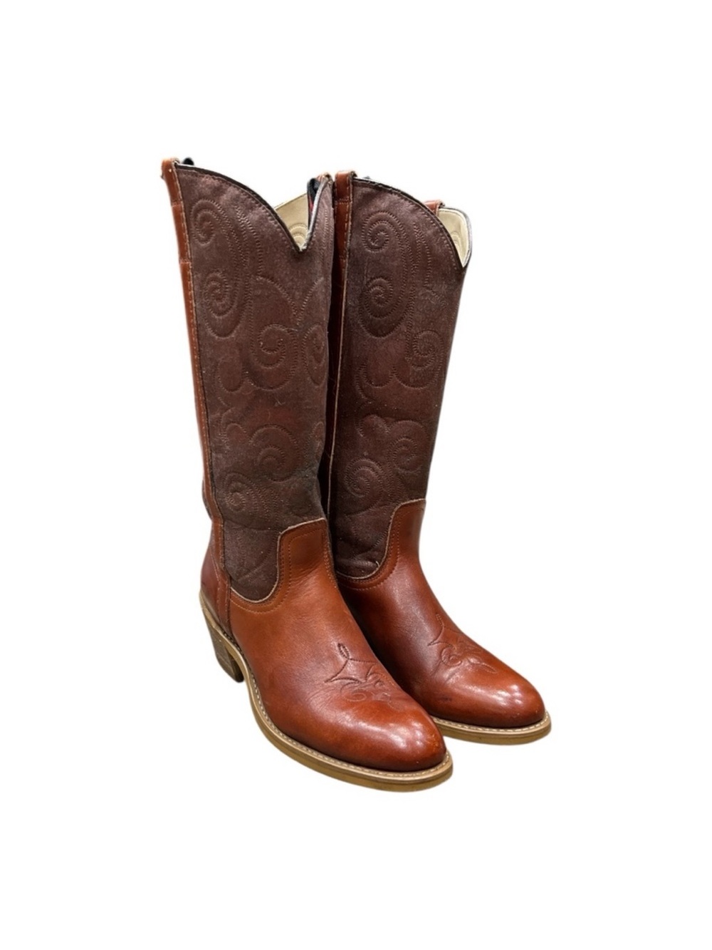 Dingo Classic Western Leather Boots in Brown